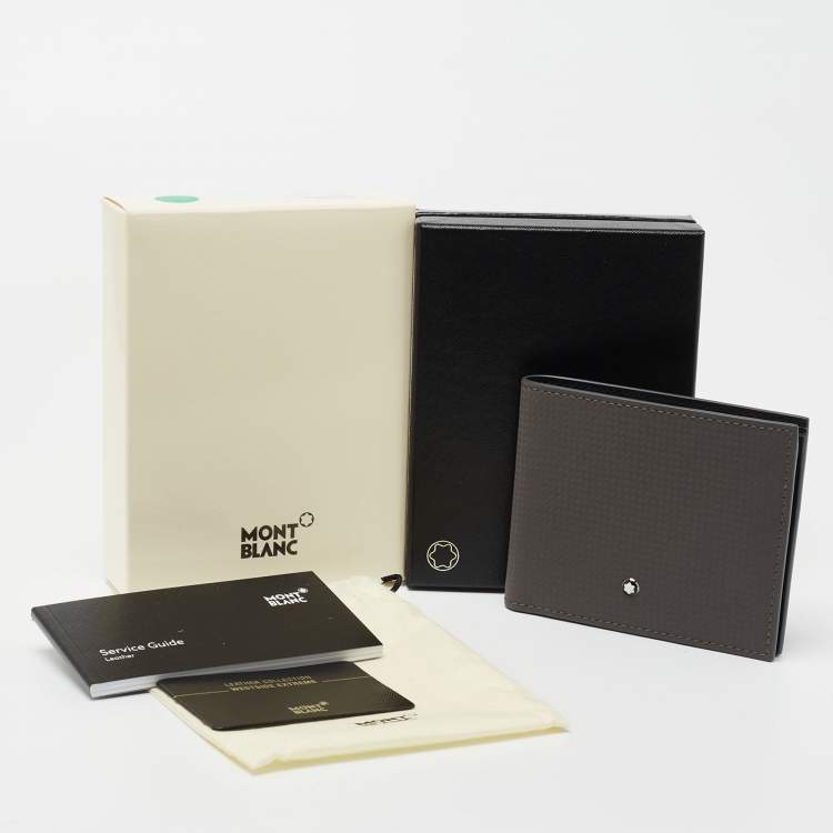 Pre Owned Montblanc Grey/Black Leather Westside Extreme 8CC Bifold Wallet