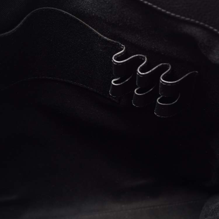Pre Owned Montblanc Black Leather Vertical Tote