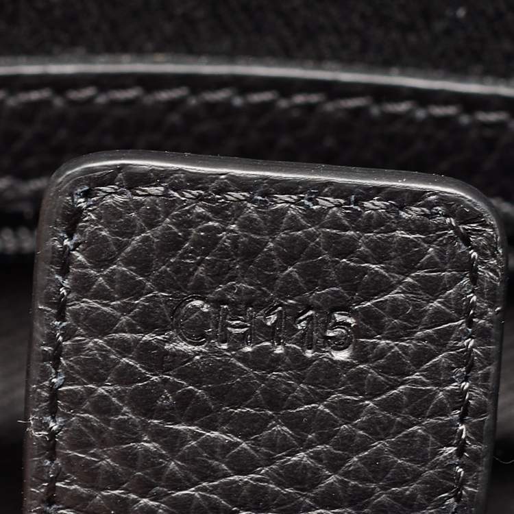 Pre Owned Montblanc Black Leather Vertical Tote