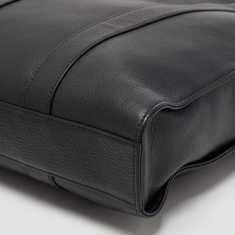 Pre Owned Montblanc Black Leather Vertical Tote