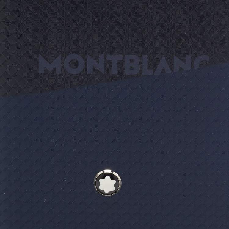 Pre Owned Montblanc Black/Blue Leather Extreme 2.0 Business Card Holder