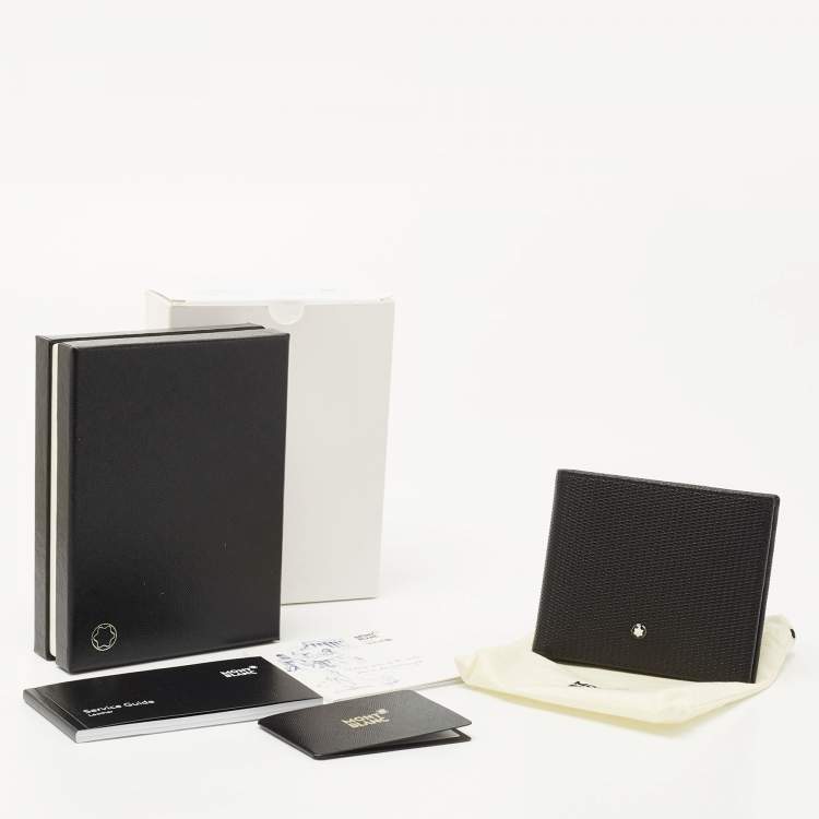Pre Owned Montblanc Black Leather Meisterstuck 6CC Bifold Wallet