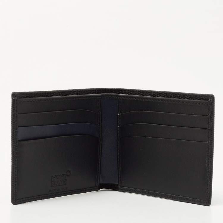Pre Owned Montblanc Black Leather Meisterstuck 6CC Bifold Wallet