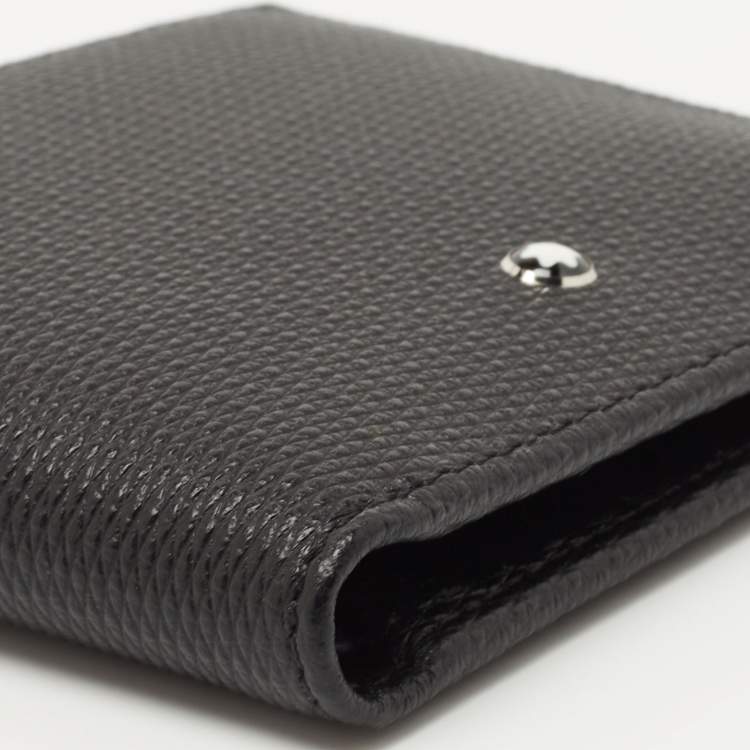 Pre Owned Montblanc Black Leather Meisterstuck 6CC Bifold Wallet