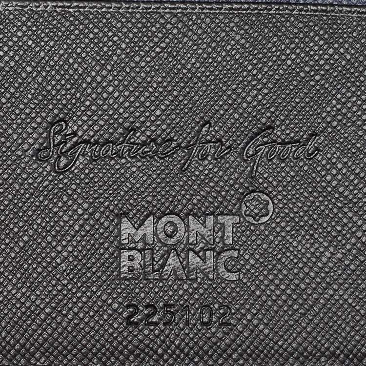 Pre Owned Montblanc Black Leather Meisterstuck Bifold Card Case