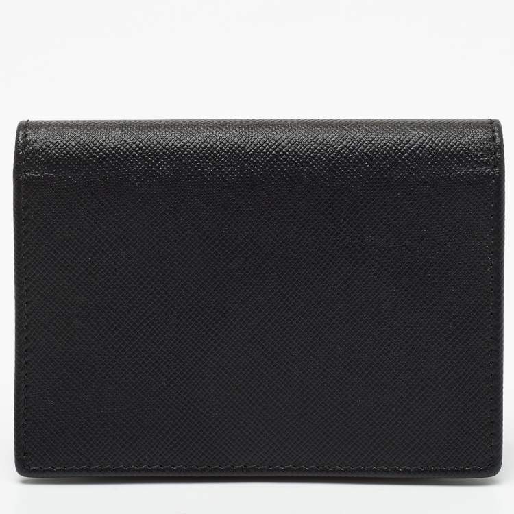 Pre Owned Montblanc Black Leather Meisterstuck Bifold Card Case