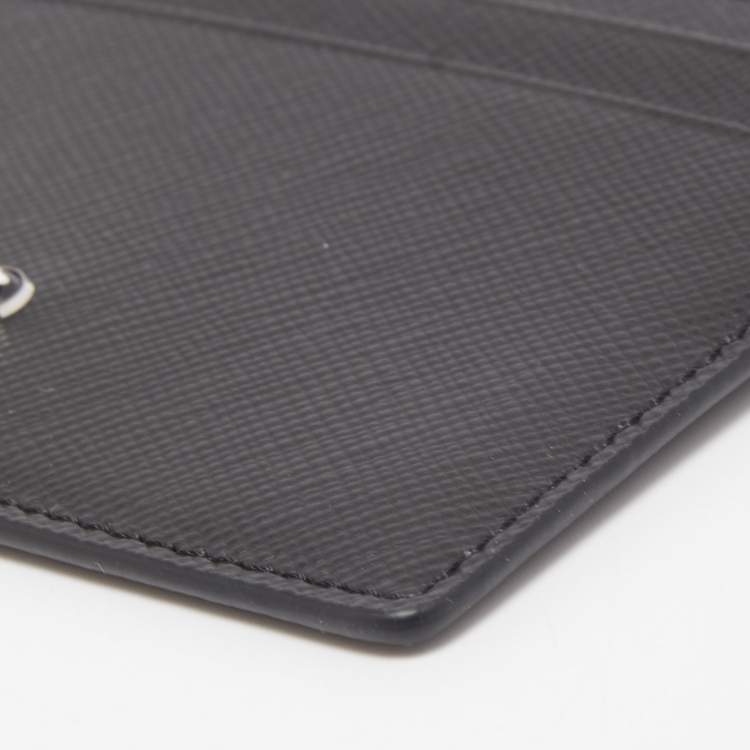 Pre Owned Montblanc Black Leather Meisterstuck Card Holder 4CC