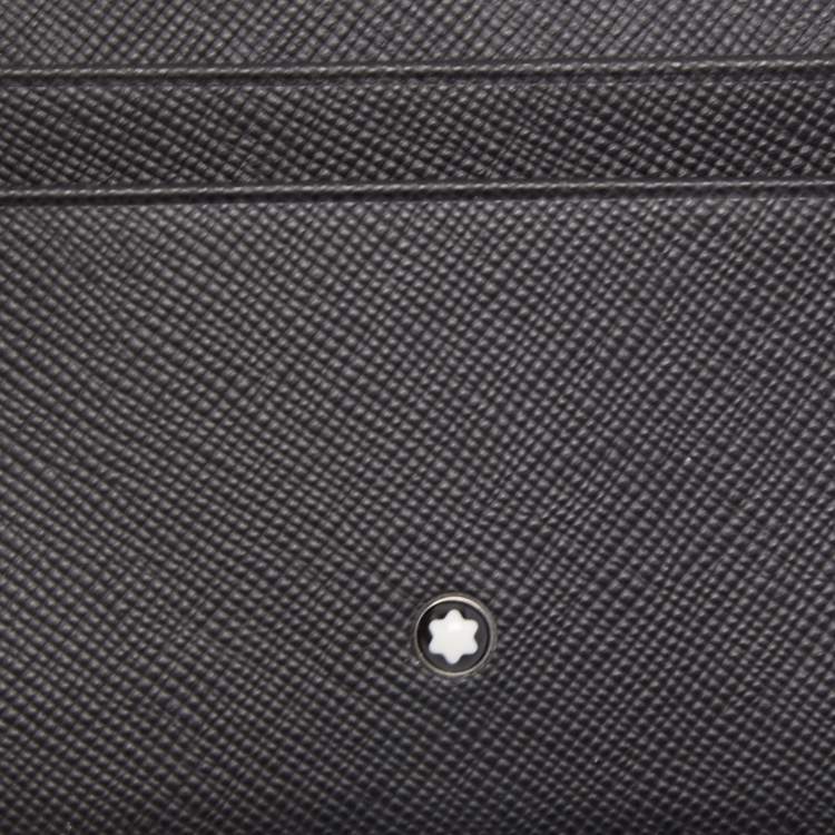 Pre Owned Montblanc Black Leather Meisterstuck Card Holder 4CC