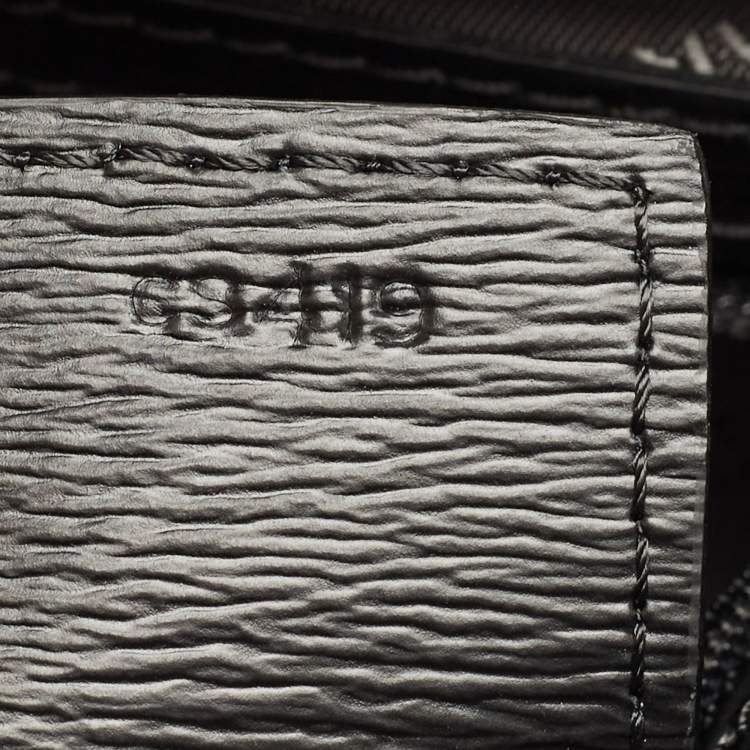 Pre Owned Montblanc Black Leather Westside Slim Document Briefcase