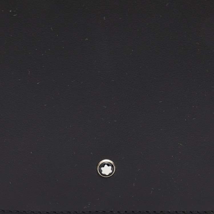 Pre Owned Montblanc Black Leather My Montblanc Nightflight Passport Holder