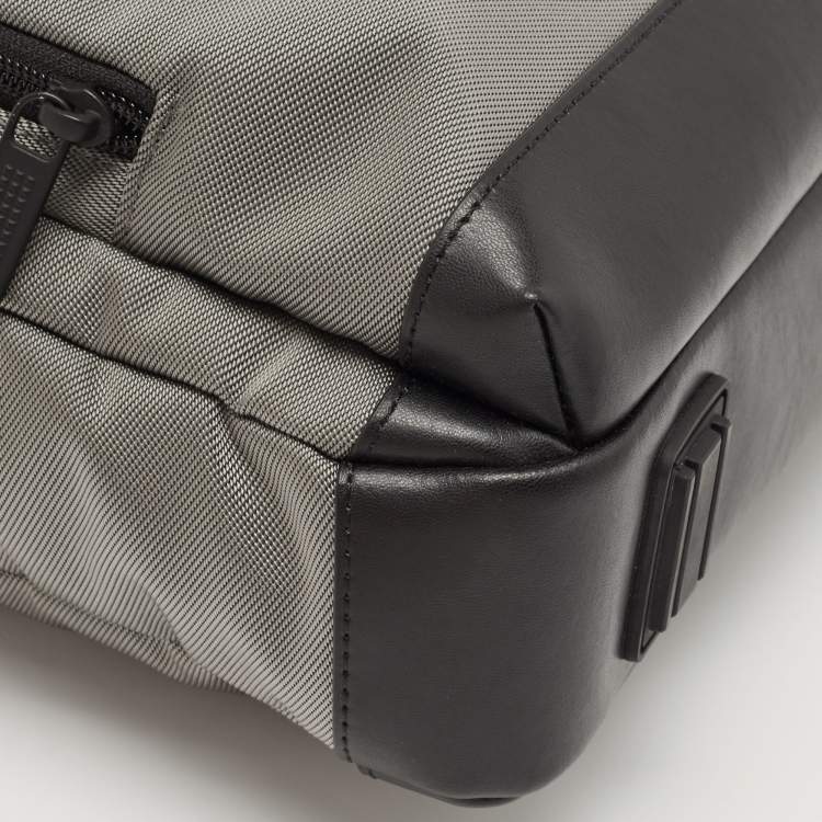 Pre Owned Montblanc Black/Grey Nylon Nightflight Messenger Bag