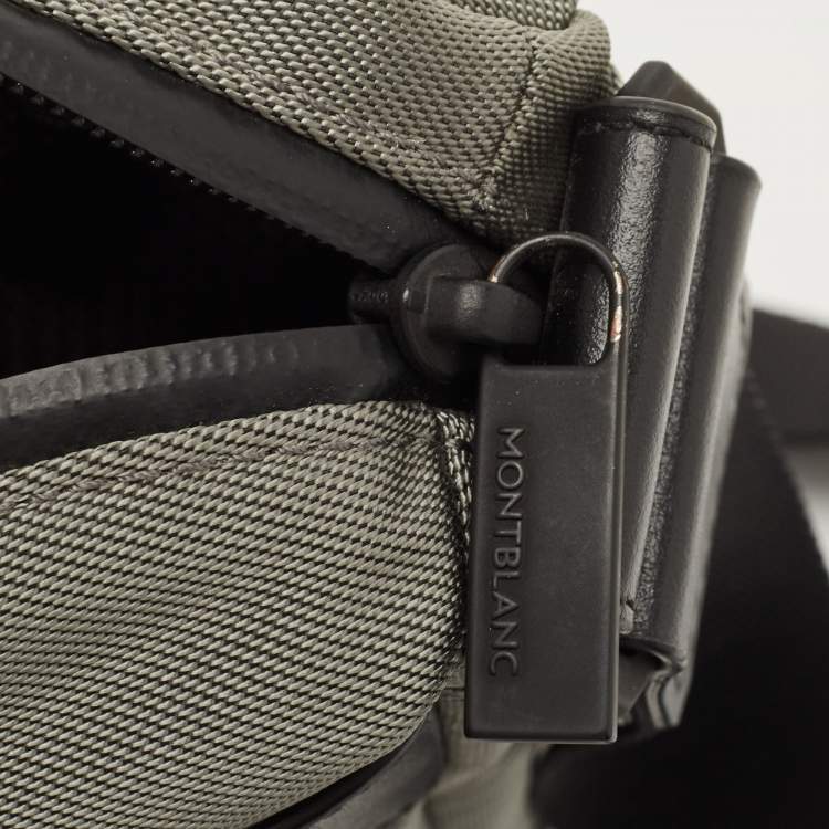 Pre Owned Montblanc Black/Grey Nylon Nightflight Messenger Bag