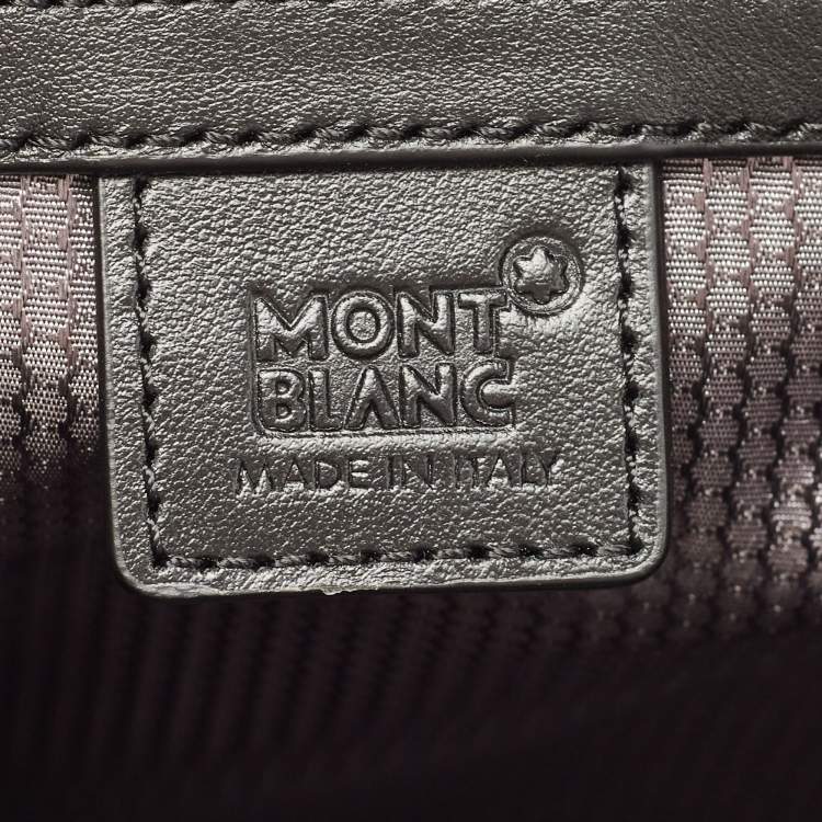 Pre Owned Montblanc Black/Grey Nylon Nightflight Messenger Bag