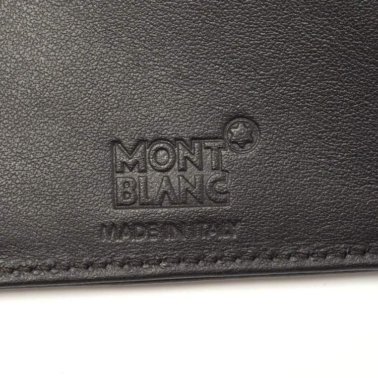 Pre Owned Montblanc Black Canvas and Leather Meisterstück Bifold Wallet