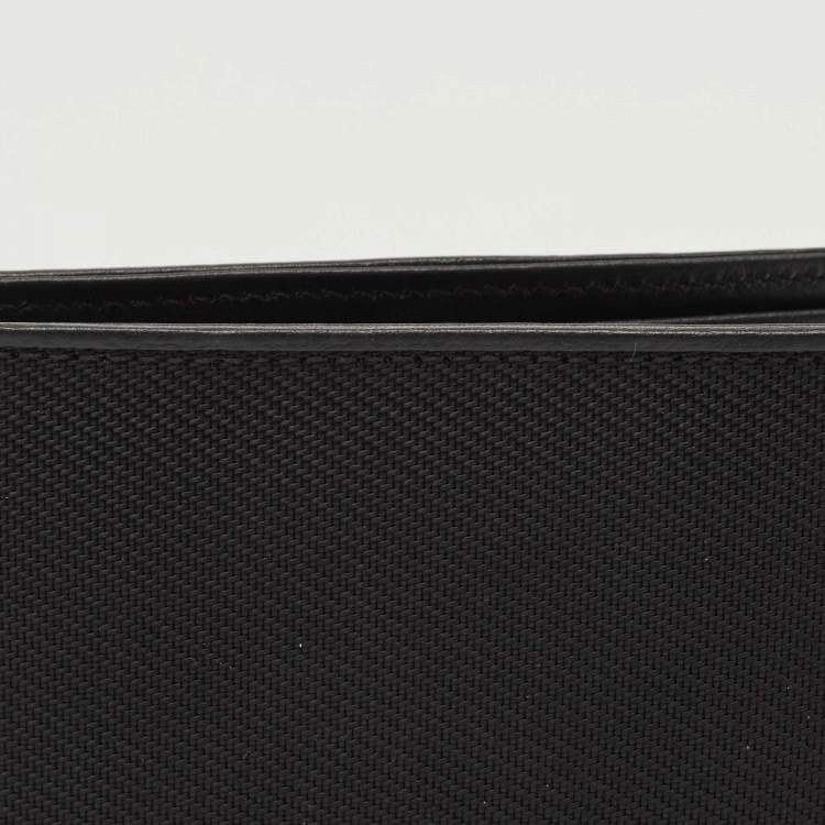 Pre Owned Montblanc Black Canvas and Leather Meisterstück Bifold Wallet