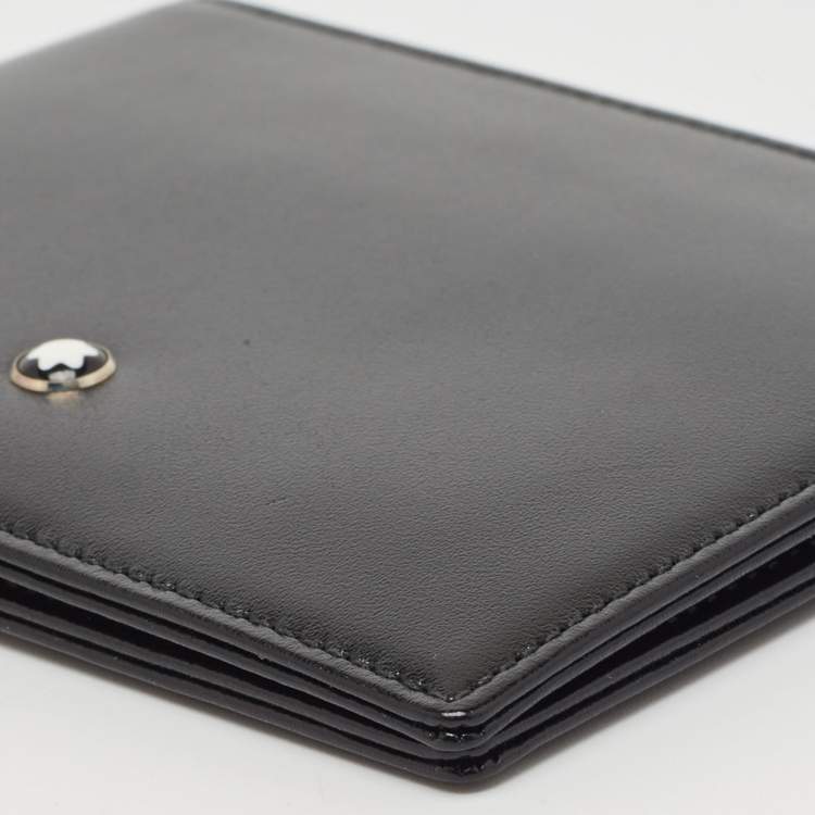 Pre Owned Montblanc Black Leather Meisterstuck Bifold Wallet