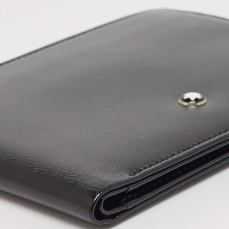 Pre Owned Montblanc Black Leather Meisterstuck Bifold Wallet