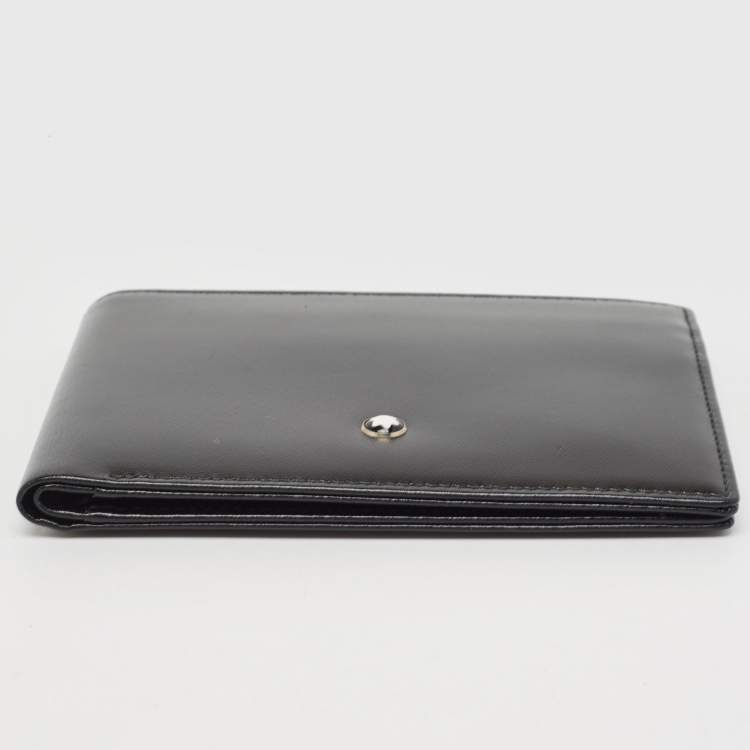 Pre Owned Montblanc Black Leather Meisterstuck Bifold Wallet
