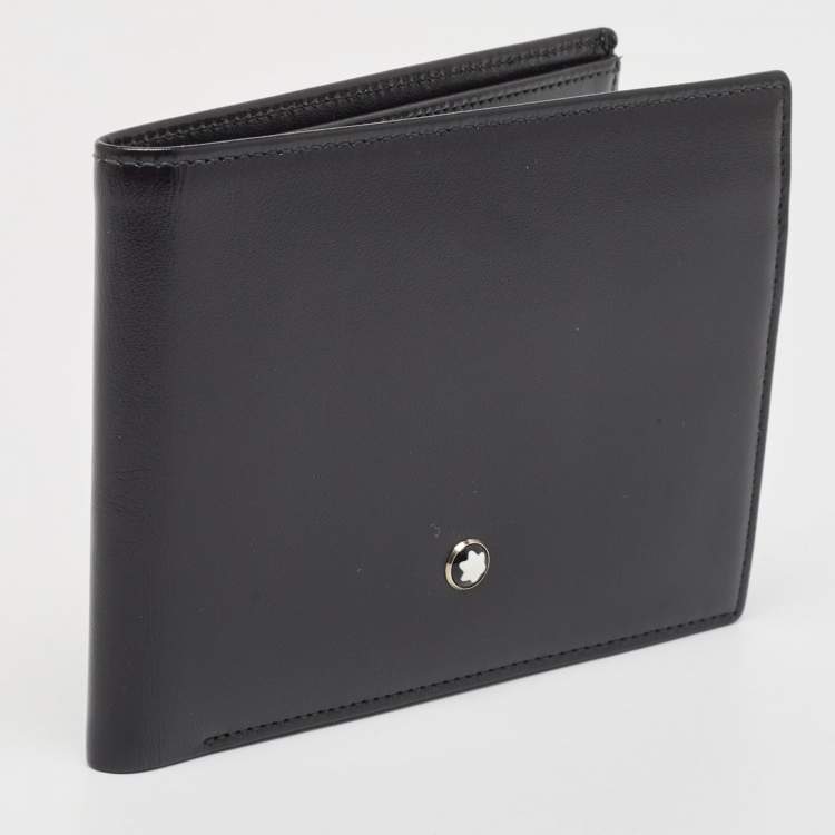 Pre Owned Montblanc Black Leather Meisterstuck Bifold Wallet