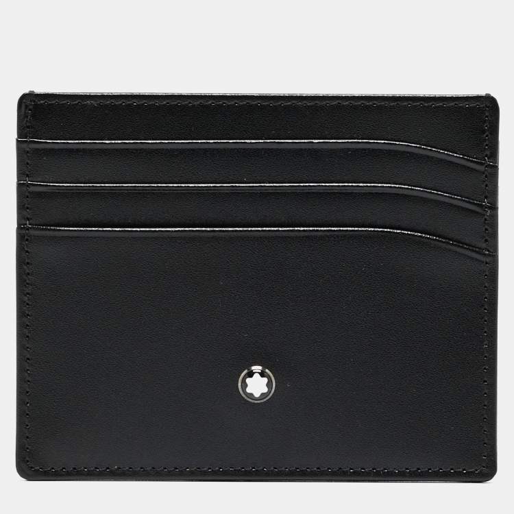 Pre Owned Montblanc Black Leather Meisterstuck Pocket Holder 6CC