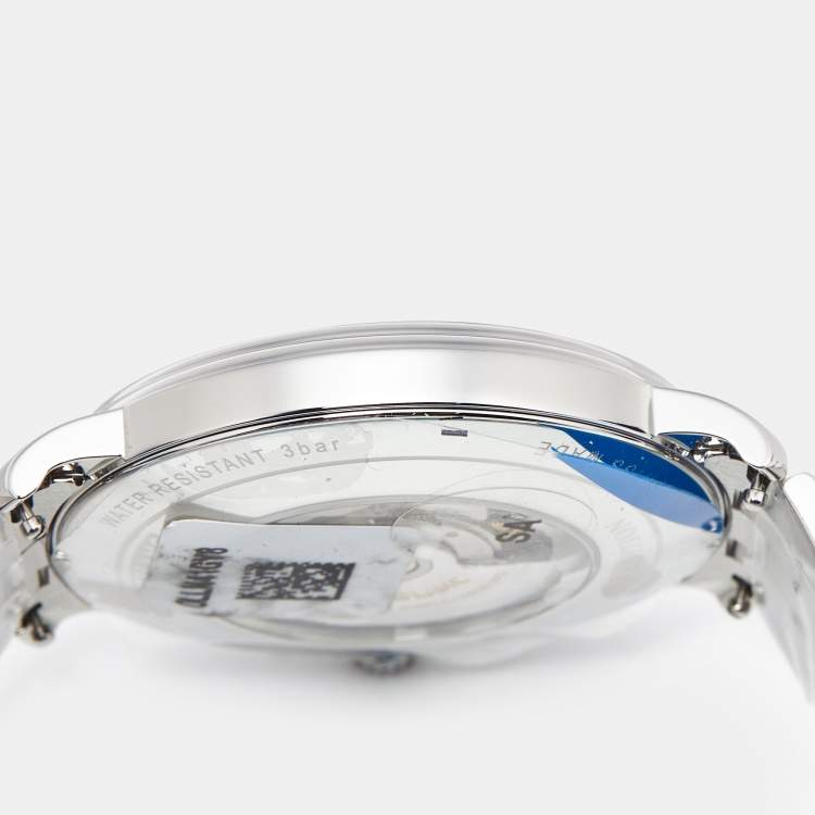 Pre Owned Montblanc Tradition MB131275 Blue Dial Stainless Steel Men's Wristwatch 40 mm