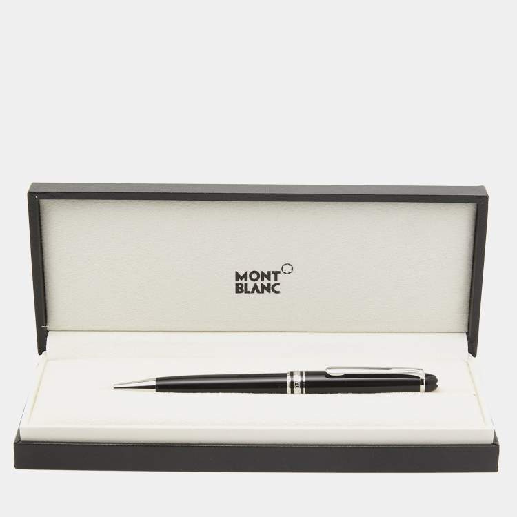 Pre Owned Montblanc Meisterstuck Black Resin Silver Tone Ballpoint  Pen