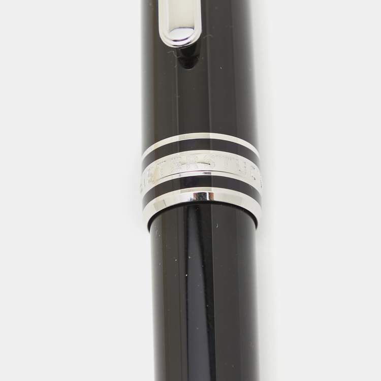 Pre Owned Montblanc Meisterstuck Black Resin Silver Tone Ballpoint  Pen
