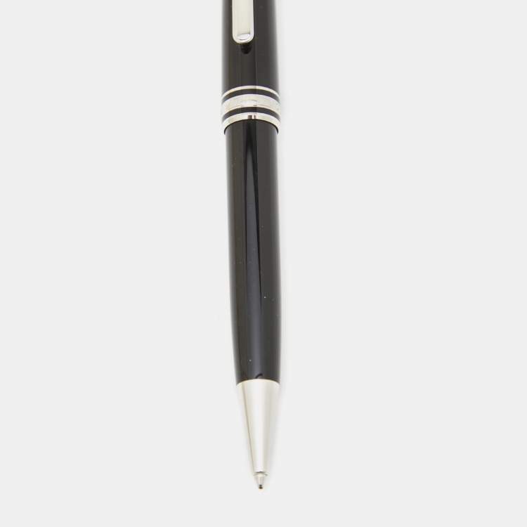 Pre Owned Montblanc Meisterstuck Black Resin Silver Tone Ballpoint  Pen