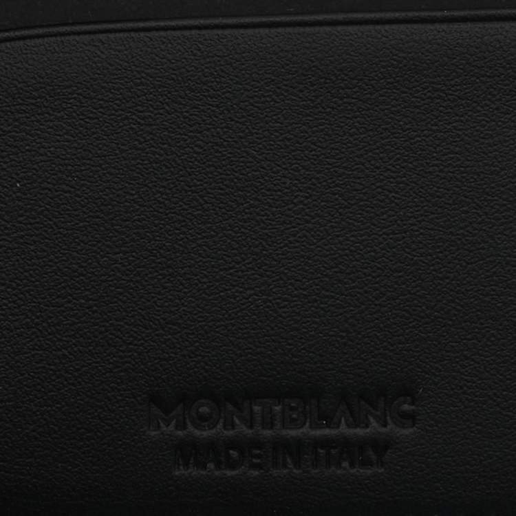 Pre Owned Montblanc Starwalker Resin Leather Silver Tone Pen Wallet Set