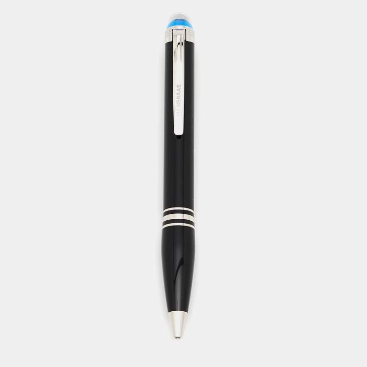 Pre Owned Montblanc StarWalker Black Resin Silver Tone Ballpoint Pen
