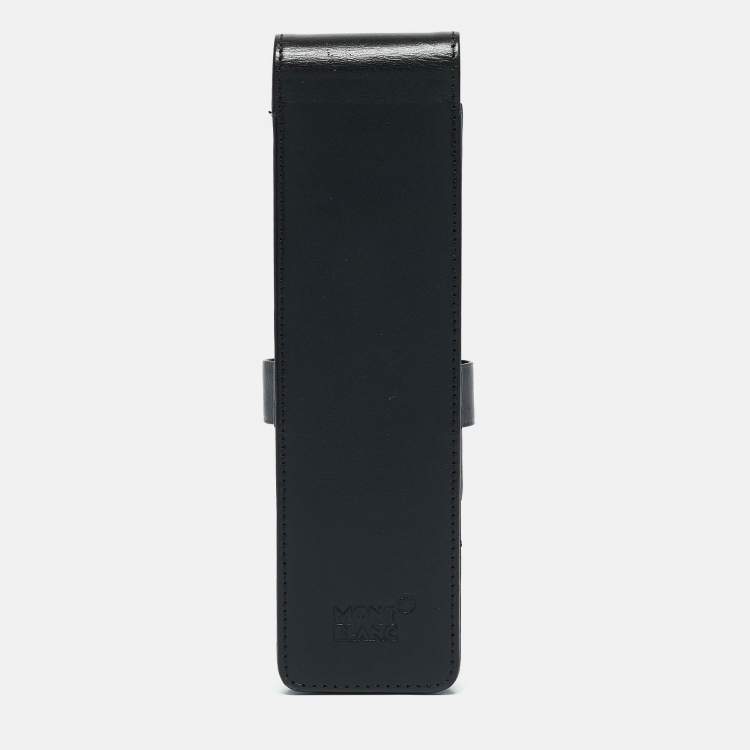 Pre Owned Montblanc Black Leather Meisterstuck 2 Pen Pouch