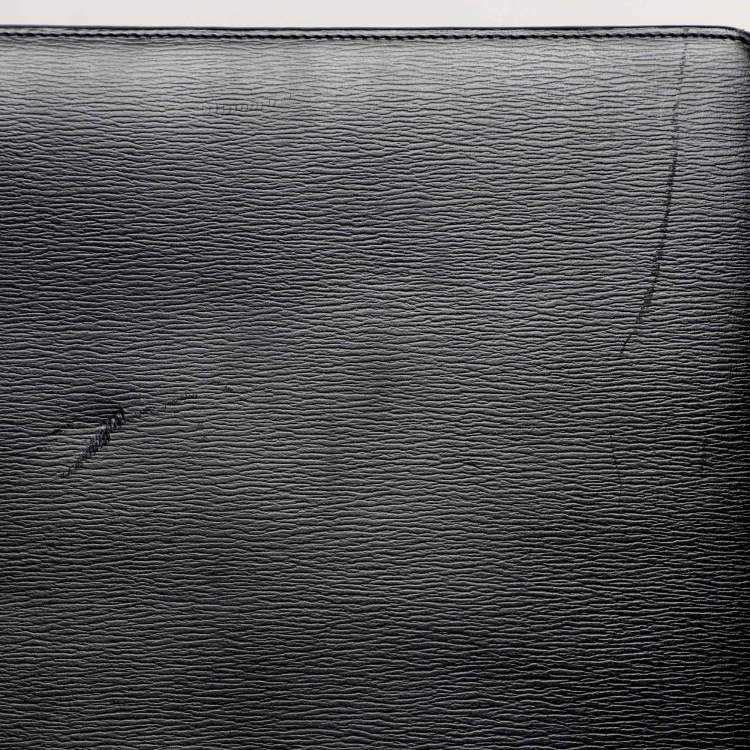 Pre Owned Montblanc Black Leather Sartorial Notepad Zip Around Holder