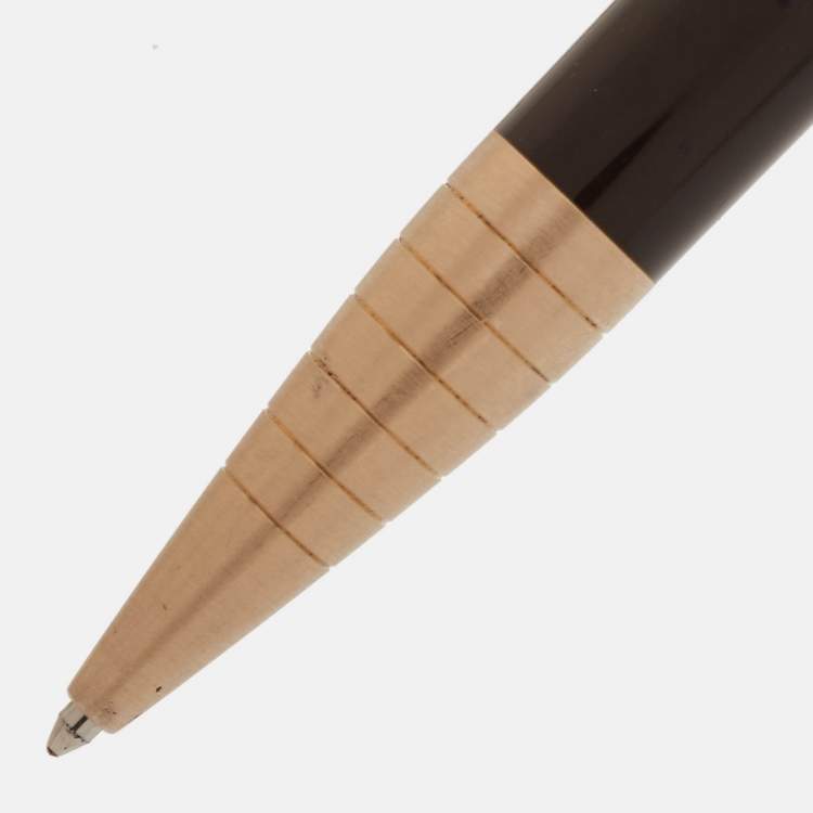 Pre Owned Montblanc Writers Edition Carlo Collodi Black Gold-Plated Resin Ballpoint Pen