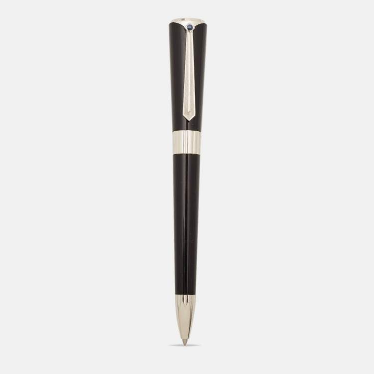 Pre Owned Montblanc Marlene Dietrich Resin SIlver Tone Mother of Pearl Sapphire Ballpoint Pen