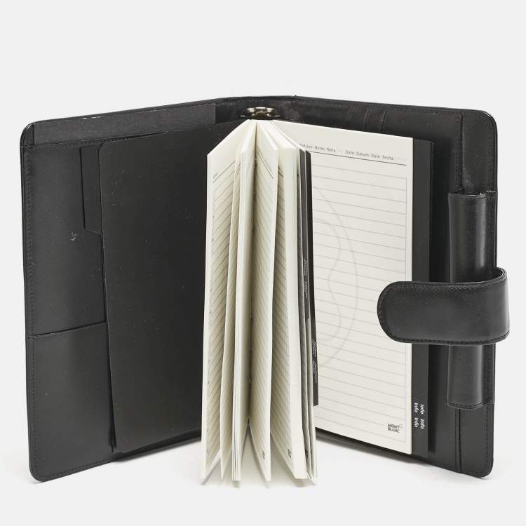 Pre Owned Montblanc Black Leather Meisterstuck Personal Organizer