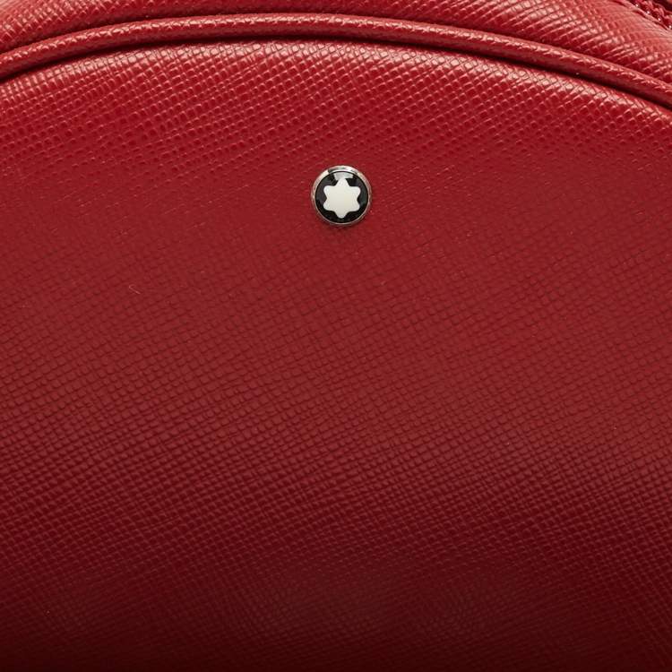Pre Owned Montblanc Red Leather La Vie de Boheme Cosmetic Pouch