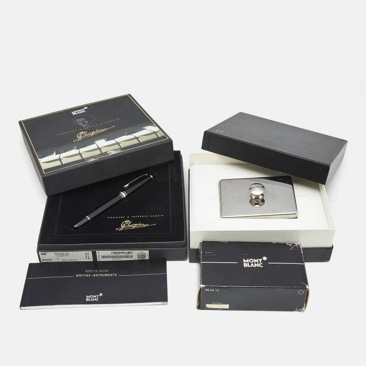Pre Owned Montblanc Meisterstuck Hommage Frederic Chopin Black Resin Fountain Pen