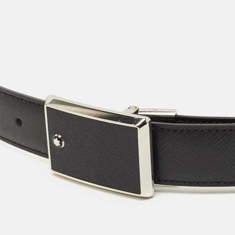 مملوكة مسبقًا Montblanc Cut to Size Buckle Belt Black Leather