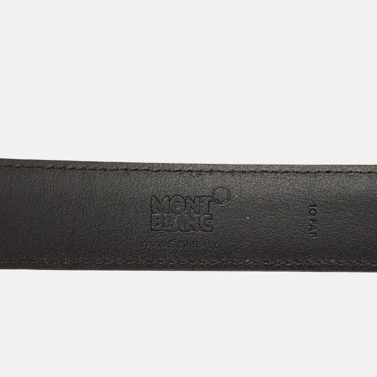 مملوكة مسبقًا Montblanc Cut to Size Buckle Belt Black Leather