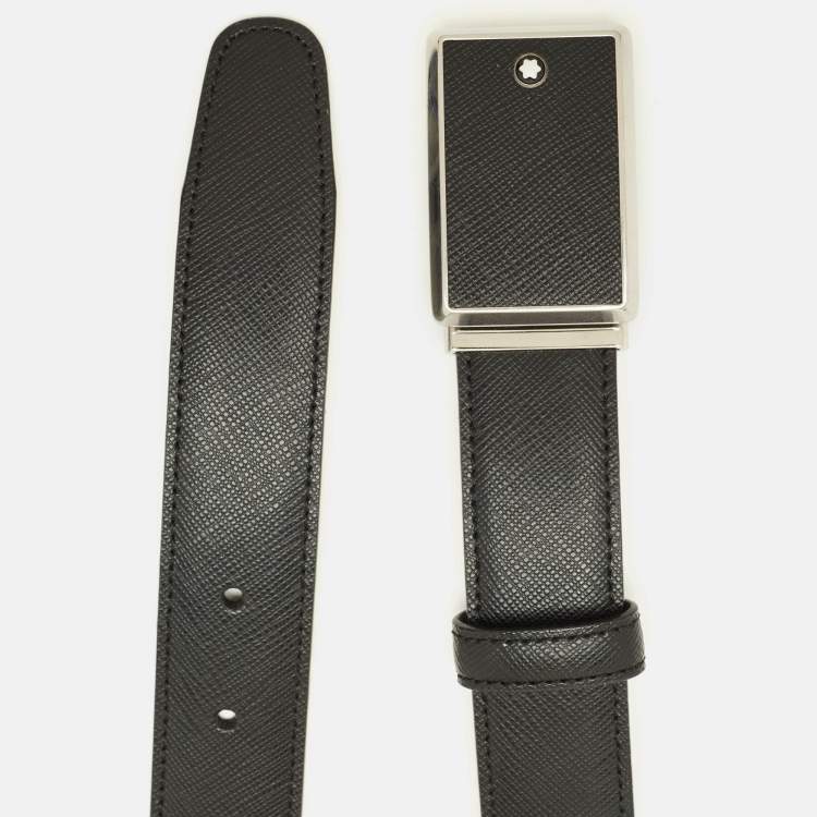 مملوكة مسبقًا Montblanc Cut to Size Buckle Belt Black Leather