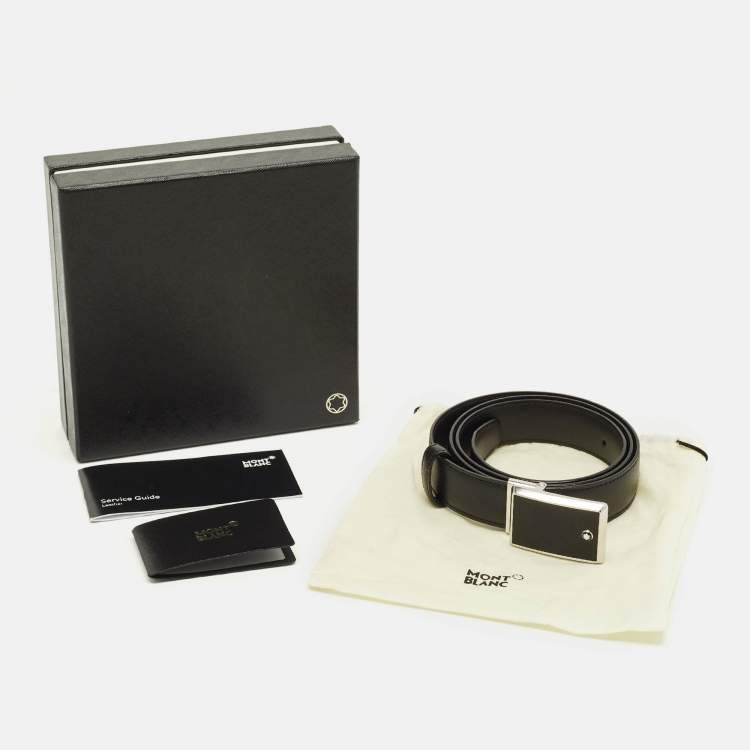 مملوكة مسبقًا Montblanc Cut to Size Buckle Belt Black Leather