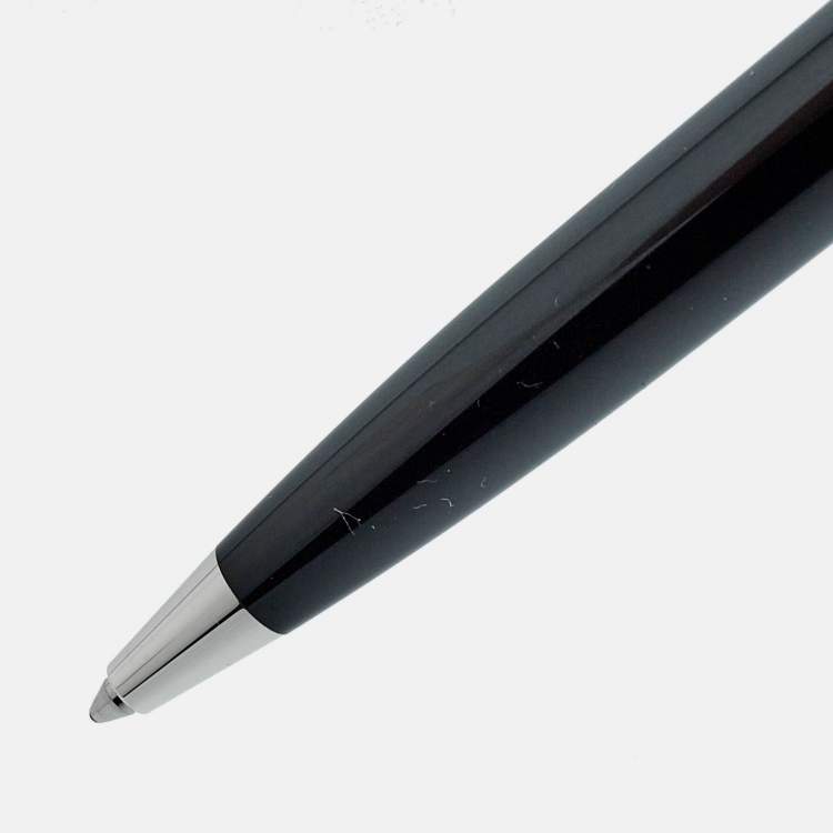 Pre Owned Montblanc Pix MB132495 Black Resin Platinum Coated Ballpoint Pen