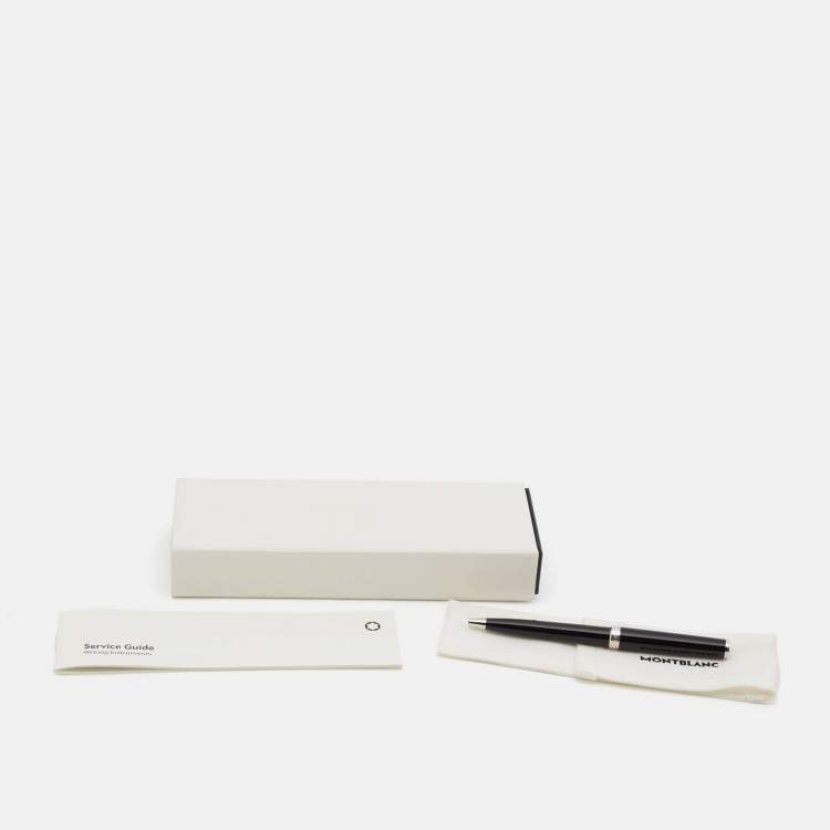 Pre Owned Montblanc Pix MB132495 Black Resin Platinum Coated Ballpoint Pen