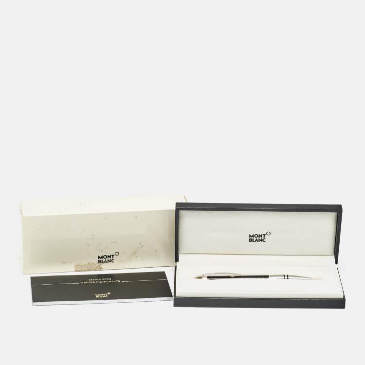 Pre Owned Montblanc Starwalker Doue Black Resin Silver Tone Ballpoint Pen