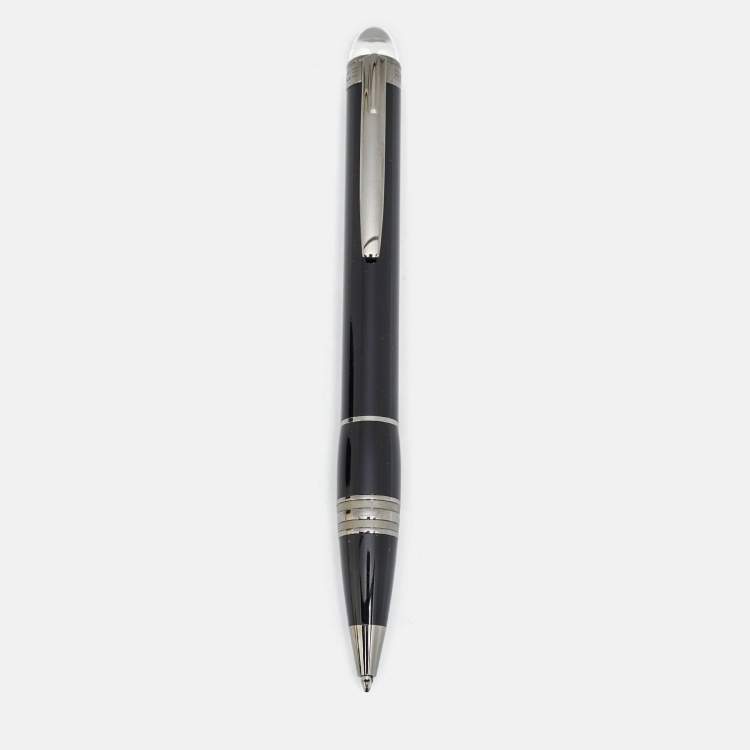 Pre Owned Montblanc StarWalker Midnight Black Resin Ruthenium Coated Ballpoint Pen