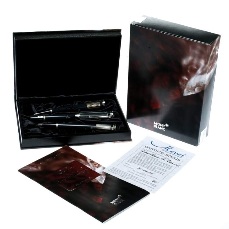 Pre Owned Montblanc Meisterstuck Charles Dickens Special Edition, Set Of 3 Pens