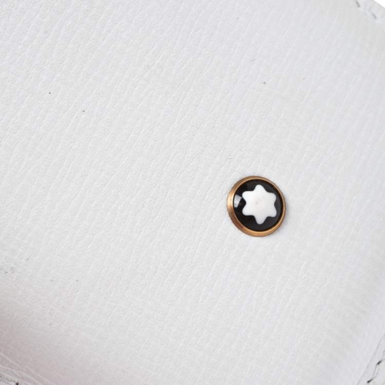 Pre Owned Montblanc White Leather  Meisterstuck Phone Case