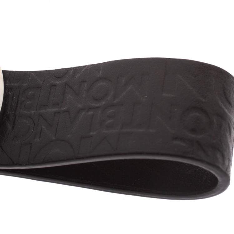 Pre Owned Montblanc Black Leather Westside Key Fob 
