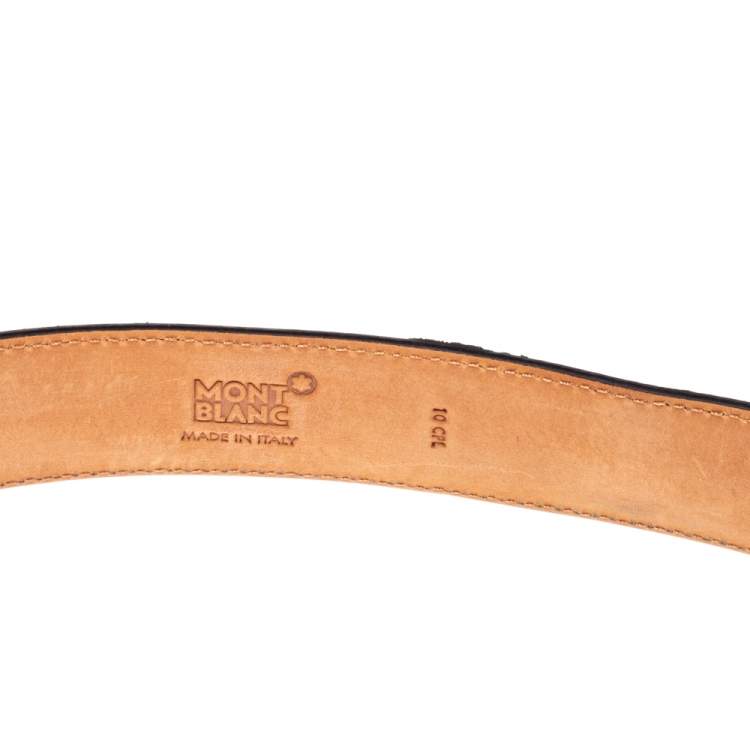 Pre Owned Montblanc Signature Coated Canvas Belt 100CM