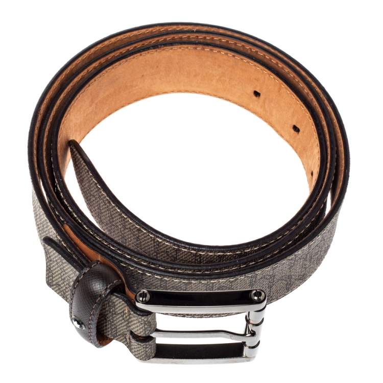 Pre Owned Montblanc Signature Coated Canvas Belt 100CM